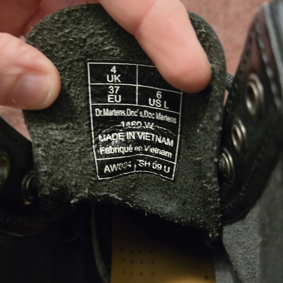 Dr. Martens 1460 W Leather Lace Up Boots Ladies Size 6US USED - Picture 9 of 9